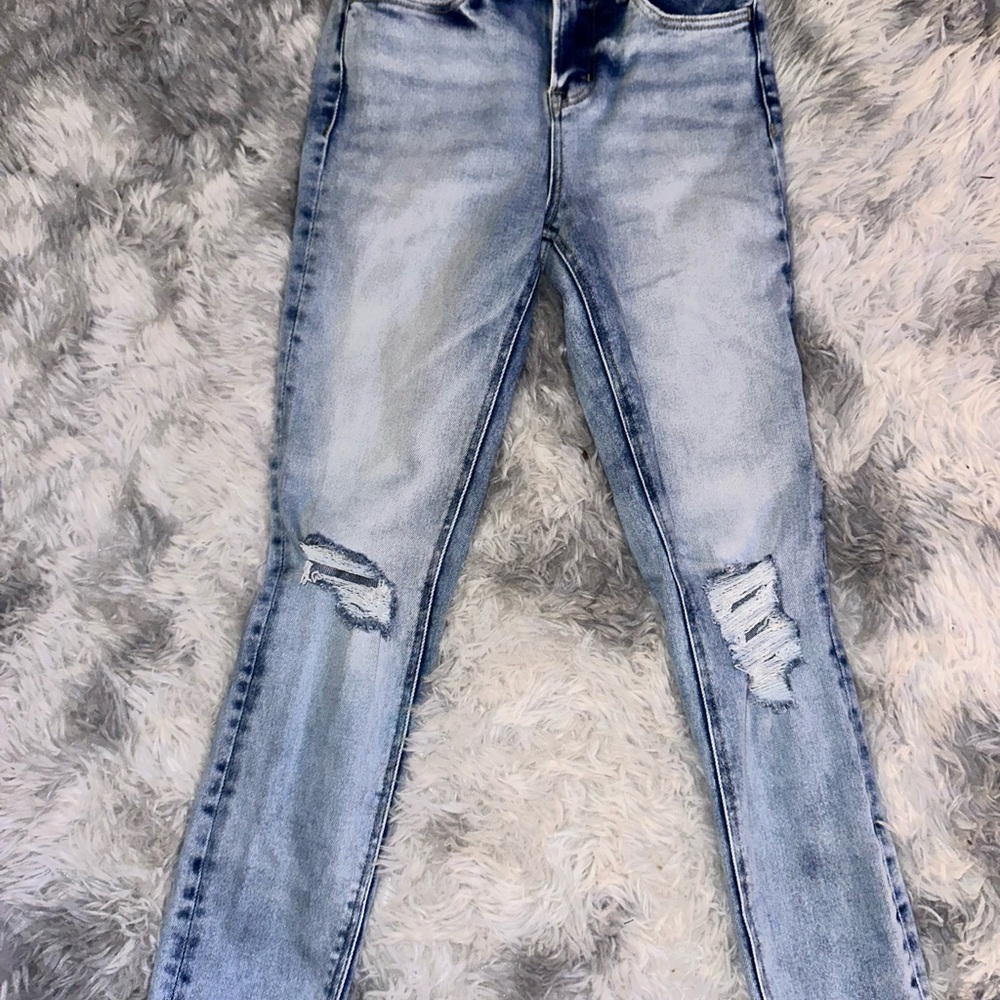 Bayeas Classic Light Wash 90’s Blue Denim Jeans - EUC Size 24 - Picture 3 of 13